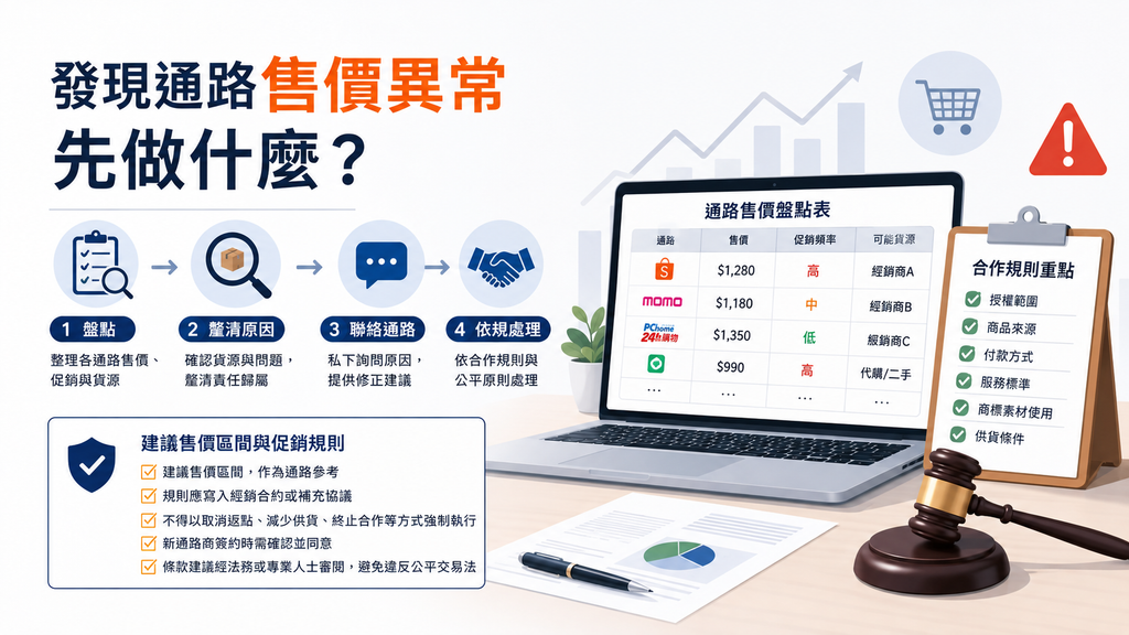 發現通路售價異常的時候先做什麼？