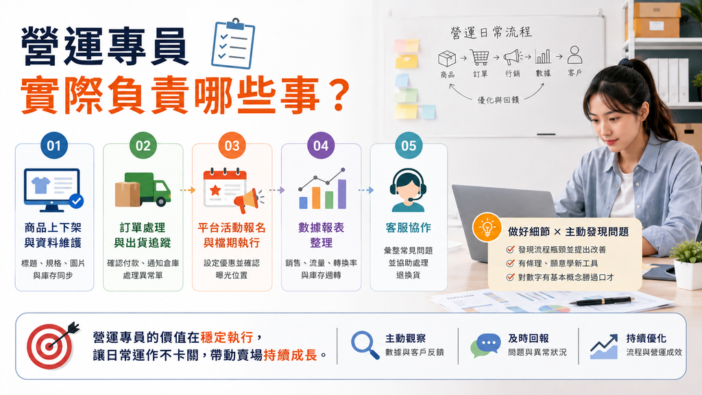 營運專員實際負責哪些事？