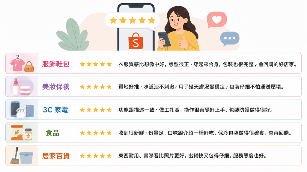 蝦皮賣家回評怎麼寫？